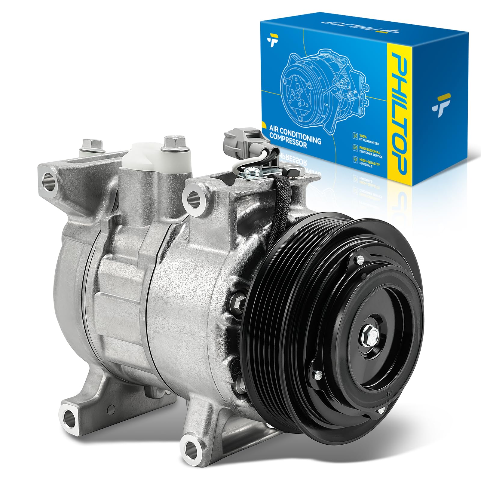 PHILTOP 198334 NEW AC Compressor w/Clutch for Ram 1500 2014-2019 3.6L