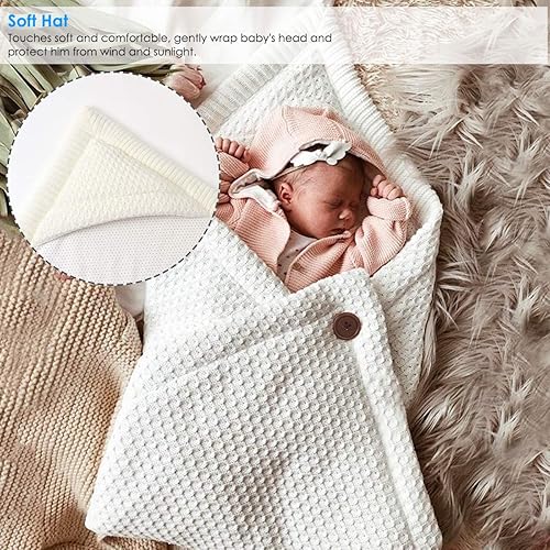 Miniatura 2 de Manta para envolver al bebé, tipo sobre antipatadas, unisex, para recién nacido, suave, cálido, saco de dormir para cochecito de bebé de 0 a 12 meses