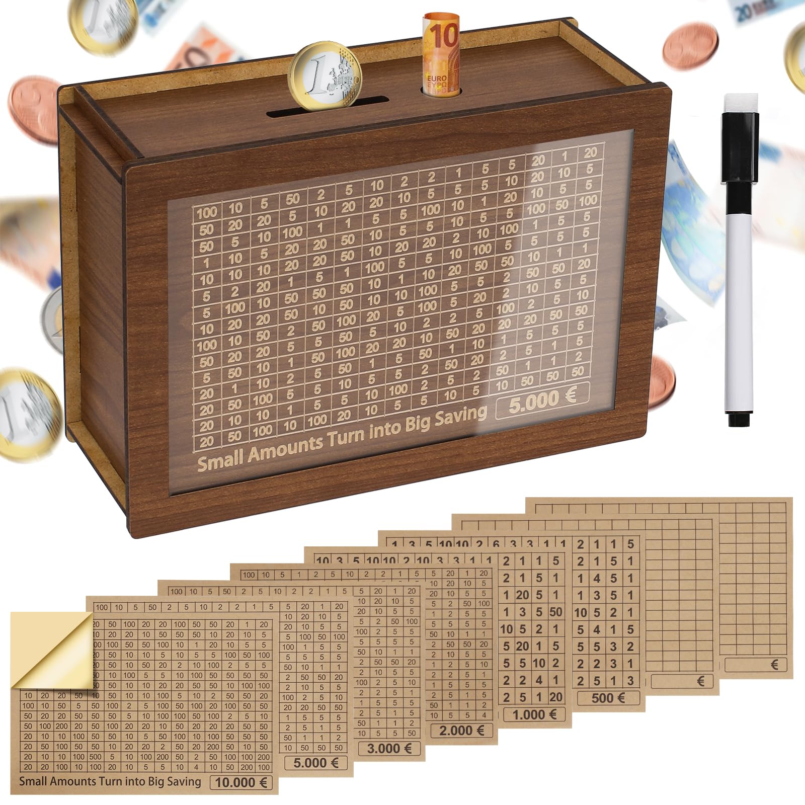 Salvadanaio In Legno Con Lucchetto E Chiave – Cassaforte Portamonete Artigianale – Regalo Ideale Per Adulti E Bambini
