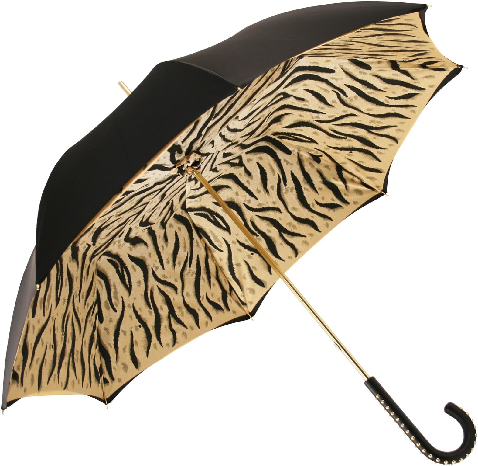 Glamour Tiger Golden Studs Luxury Double Canopy Umbrella by Pasotti