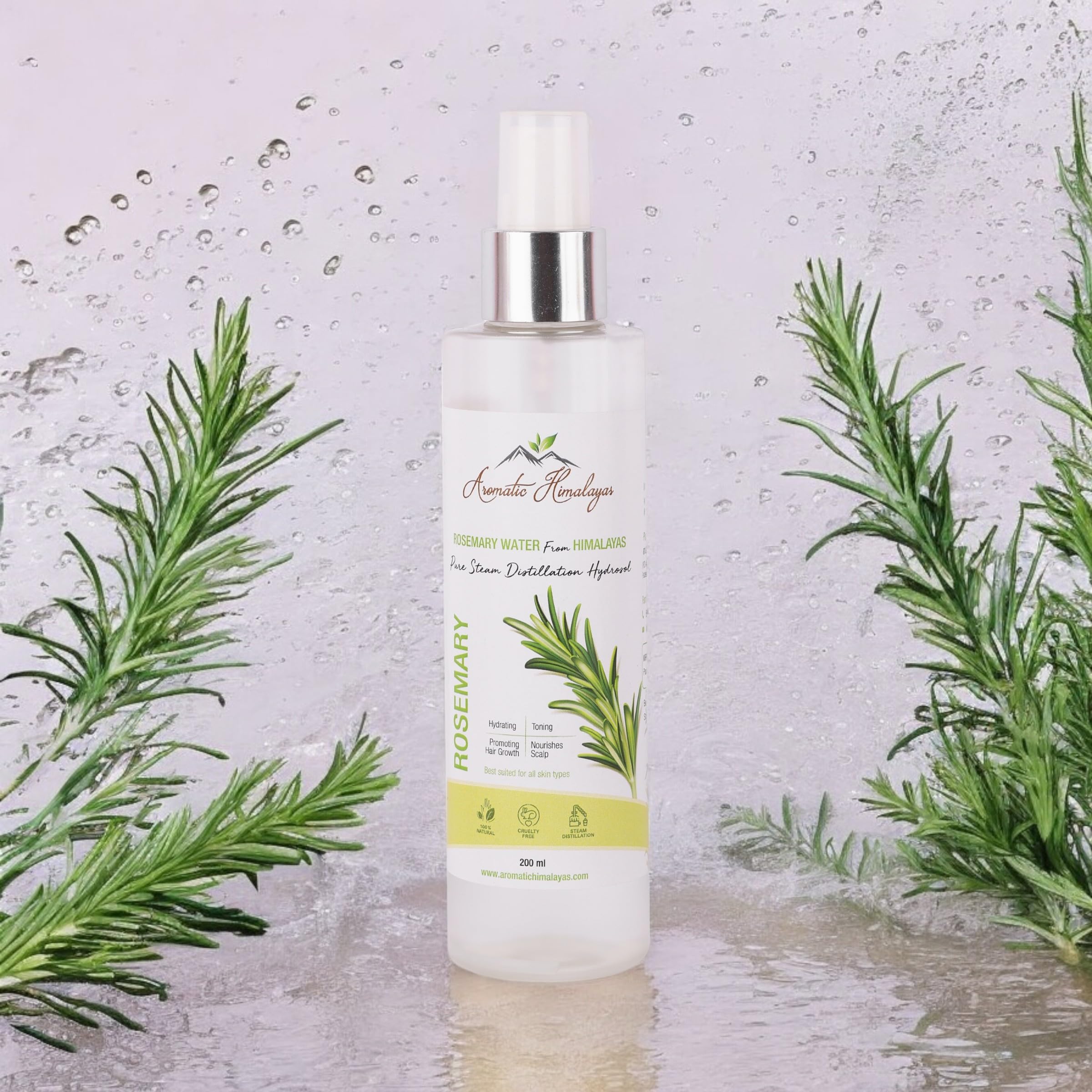 Aromatic Himalayas Rosemary Water Spray for Hair | Pure Steam Distillation Hydrosol | Anti-Hair Fall |Direct From Farm | 200 ml-image-47