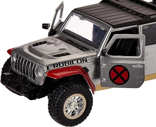 Miniatura 5 de Jada Toys 253223012, Marvel X Men Jeep Gladiator con figura Colossus, Marvel X Men Jeep Metal Gladiator con rueda libre, puertas abiertas,