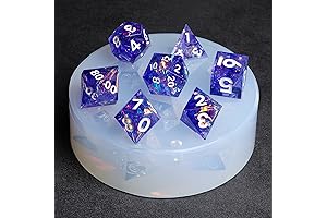 DND Sharp Edge Dice Silicone Mold: Precise Casting for Stunning RPG Gameplay