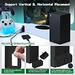 Joso 4 Ports USB Hub 3.0 for Xbox Series X & S, USB Splitter Expansion Adapter with Type-C for External Hard Drives, Controller Charger, Keyboard, Mouse & More - Black