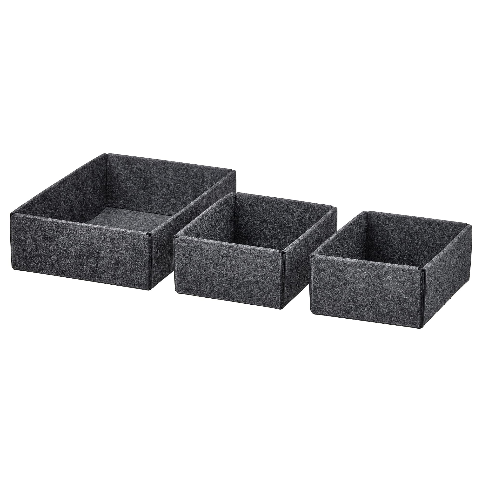 Lot de 3 boîtes Gris ProTuning UPPDATERA rangement tiroir cuisine modulable