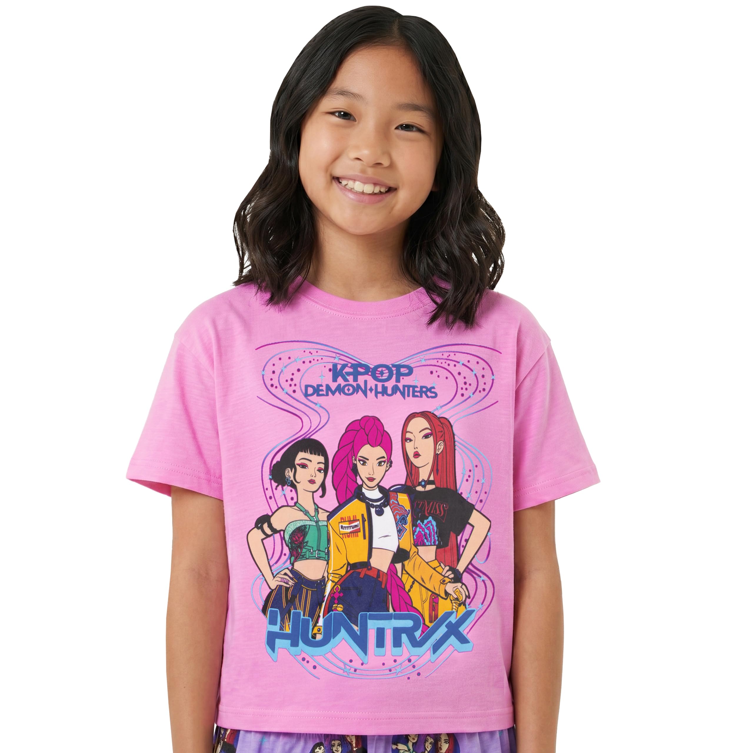 KPop Demon Hunters Pyjama Enfant, Rumi, Zoey Et Mira Pyjama Fille Manche Court