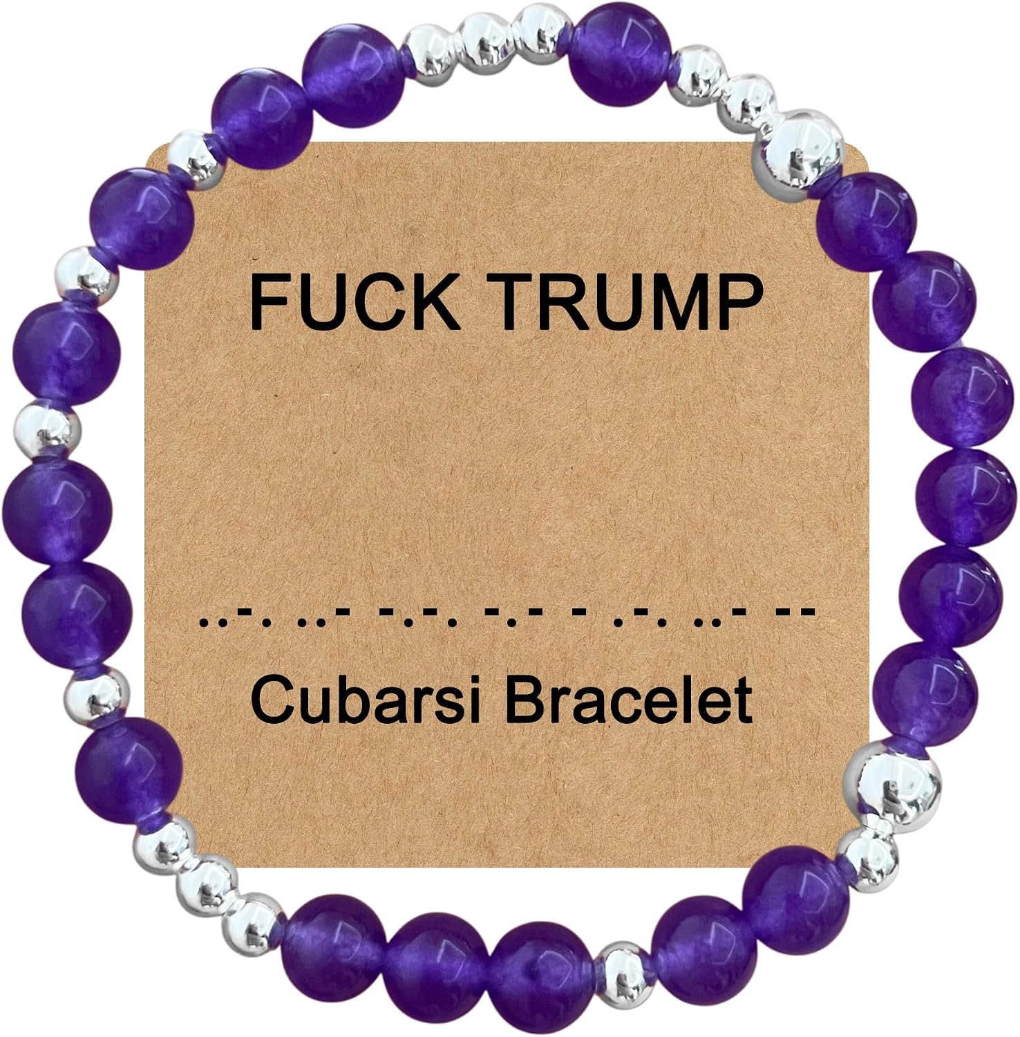 FUCK TRUMP Morse Code Beaded Bracelet | Handmade Political Jewelry