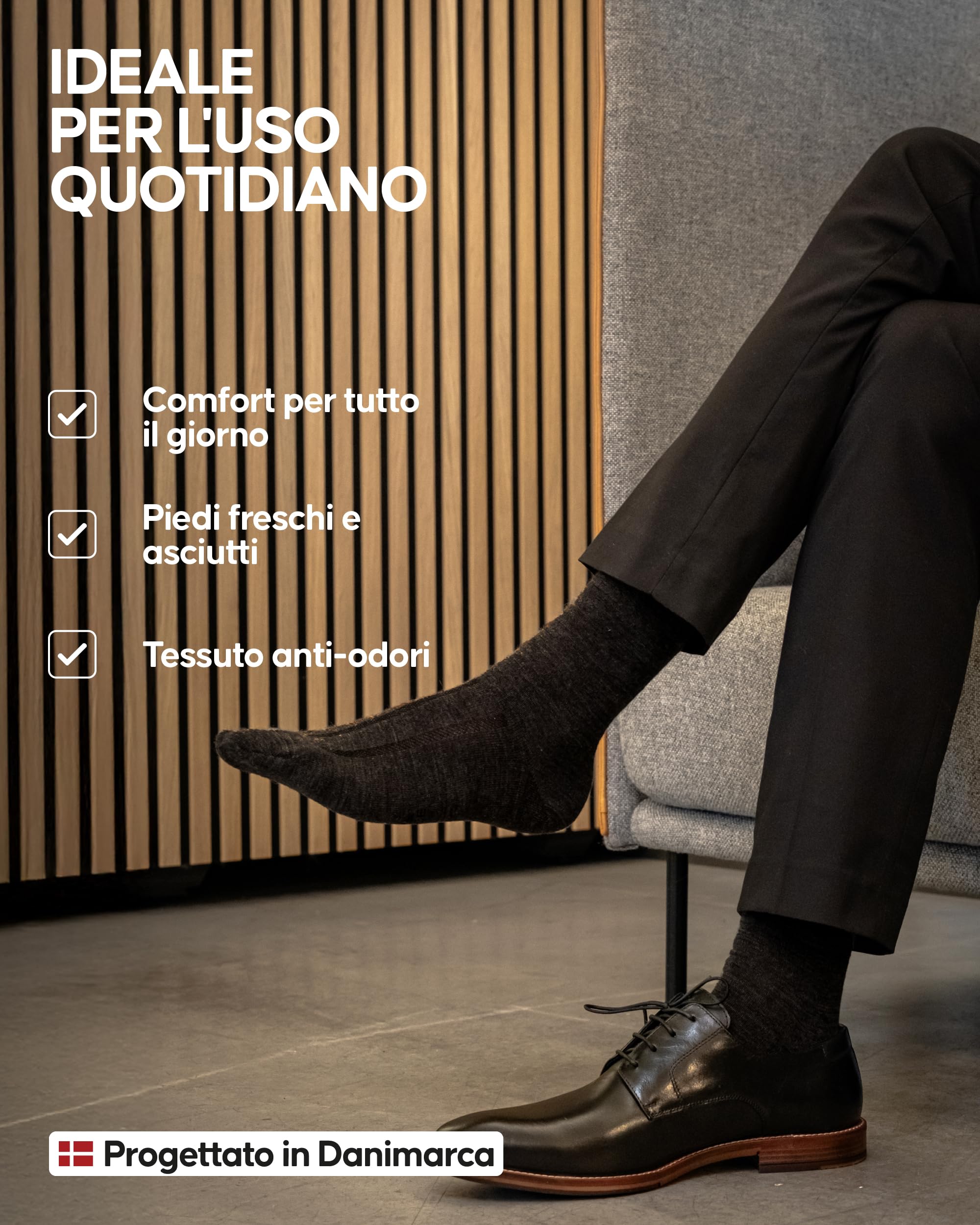 DANISH ENDURANCE Calze in Lana Merino, Calzini Classici Traspiranti, da Uomo e Donna, 3 o 5 Paia