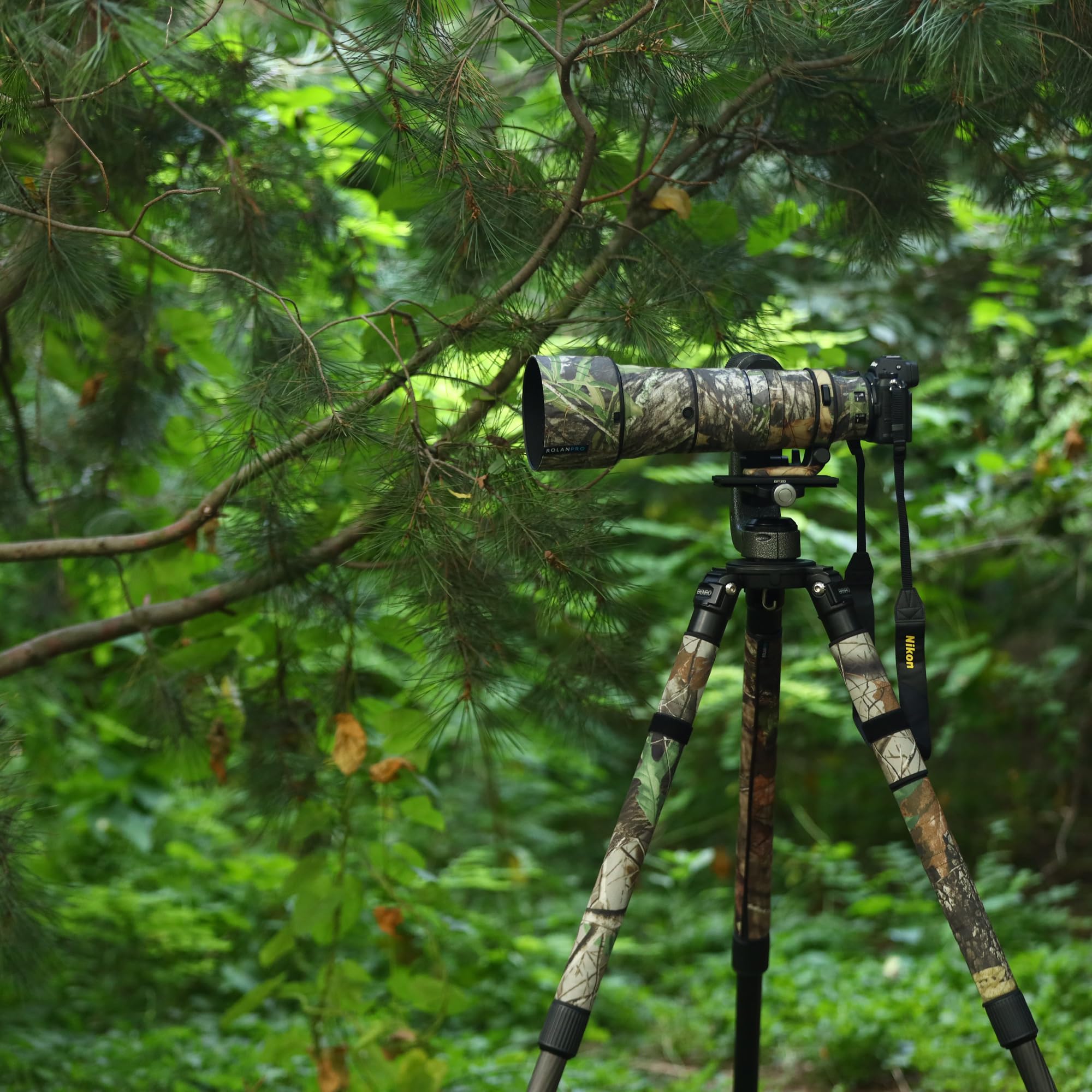 ROLANPRO wasserdichte Objektiv-Camouflage-Beschichtung für Nikon Z 180–600 mm F/5.6–6.3 VR, Regenschutz, Objektivschutzhülle, Kleidung, #17 Dschungel, wasserdicht