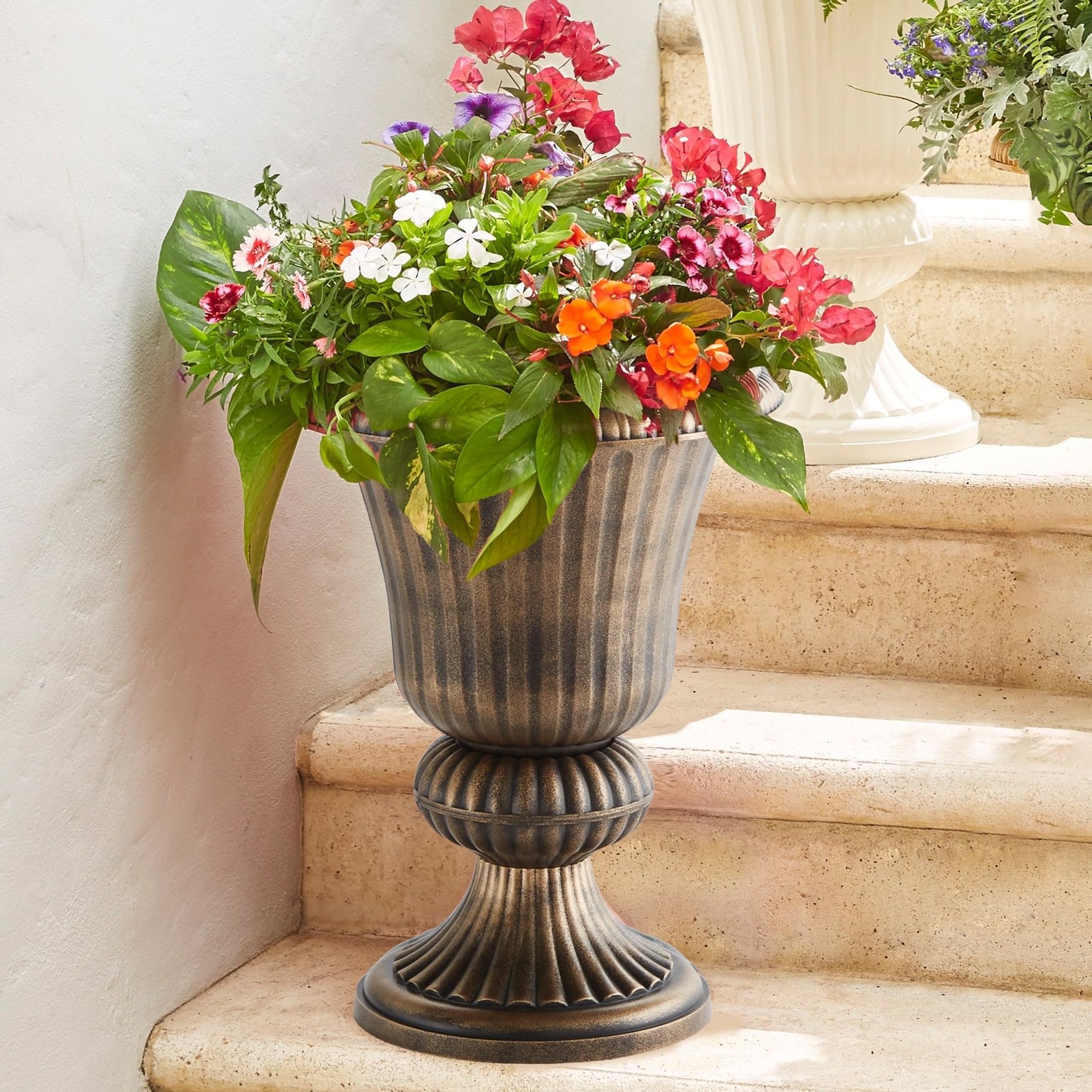 Inexpensive Plastic Urn Planter Plastic Urn Planters The Home