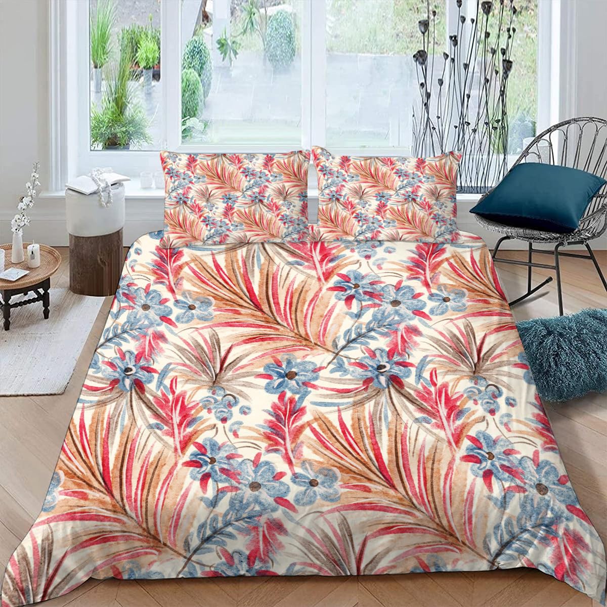 Parure douce 240x260cm 100% microfibre motif fleurs 3D haute densité