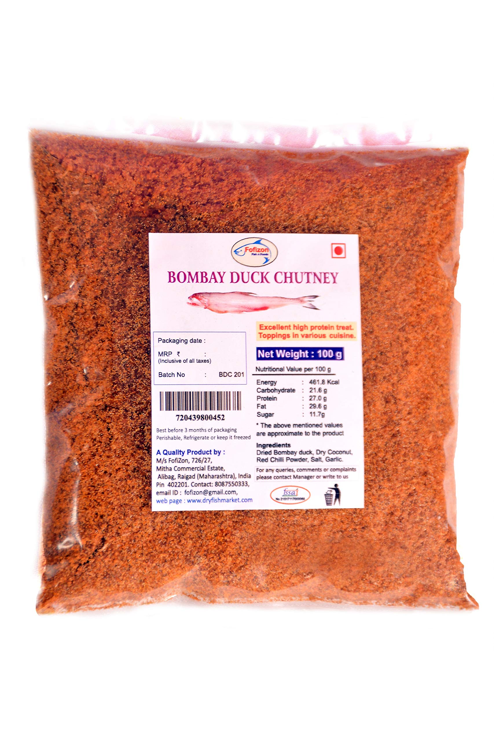 Fofizon Dry Bombay Duck Chutney 250G (B07L9R4HTF) Amazon Price History, Amazon Price Tracker