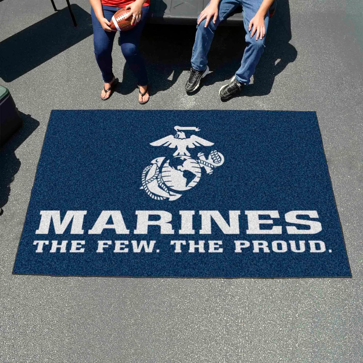 FANMATS 6976 U.S. Marines Ulti-Mat Rug - 5ft. x 8ft. | Sports Fan Area Rug, Home Decor Rug and Tailgating Mat - Red