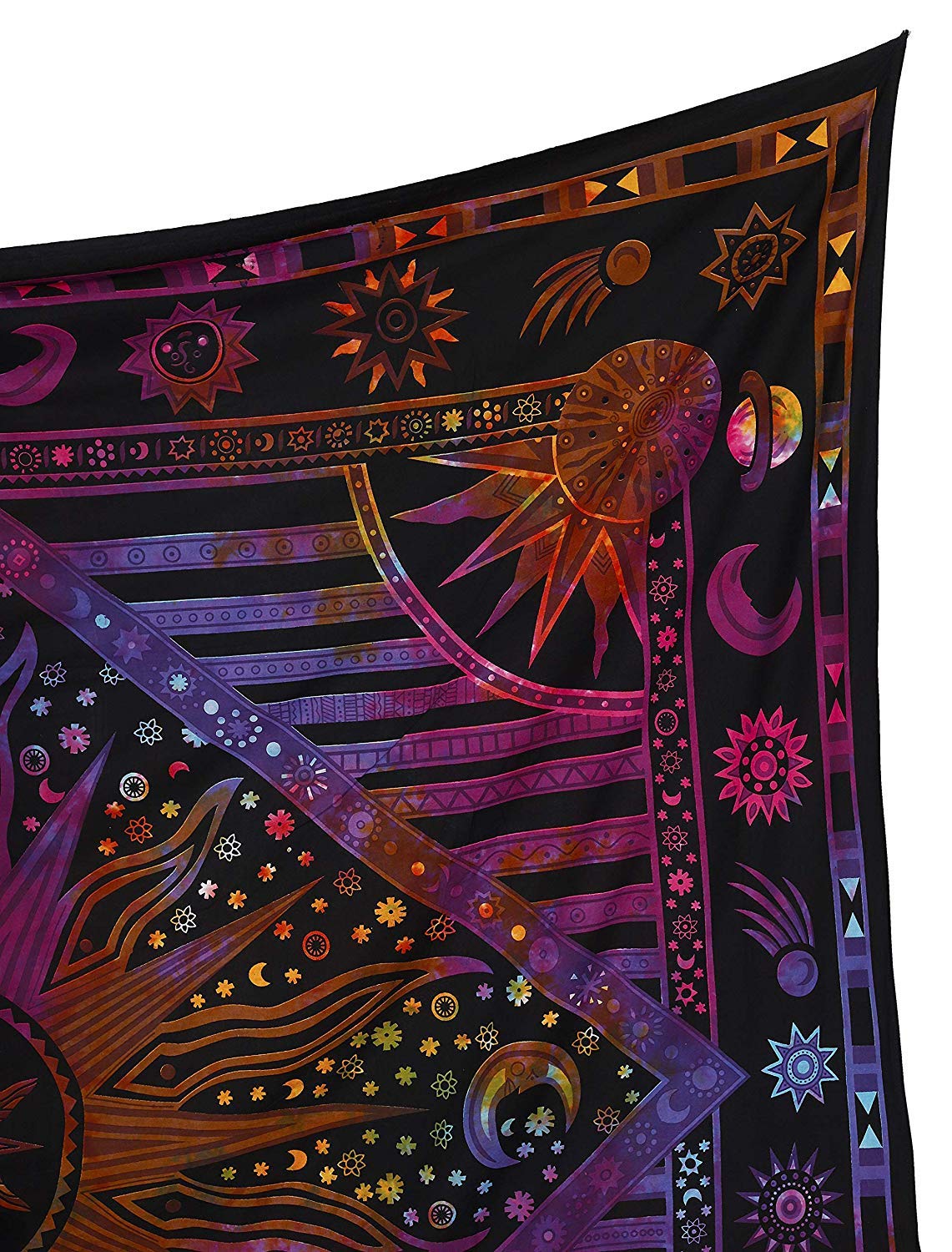 Popular Handicrafts Wandbehang für Schlafzimmer, Hippie, Boho-Design, indische Wandteppiche, Tagesdecke, 215 x 230 cm, mehrfarbig