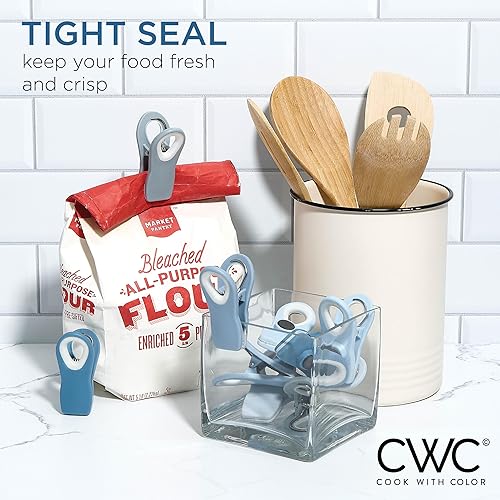 Miniatura 22 de COOK WITH COLOR Clips para bolsas con imán, clips para alimentos, clips para chips, clips para bolsas para almacenamiento de alimentos con agarre