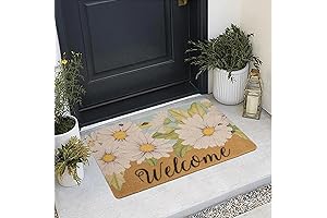 Spring Front Porch Decorations Outdoor - Floral Entrance Welcome Doormat