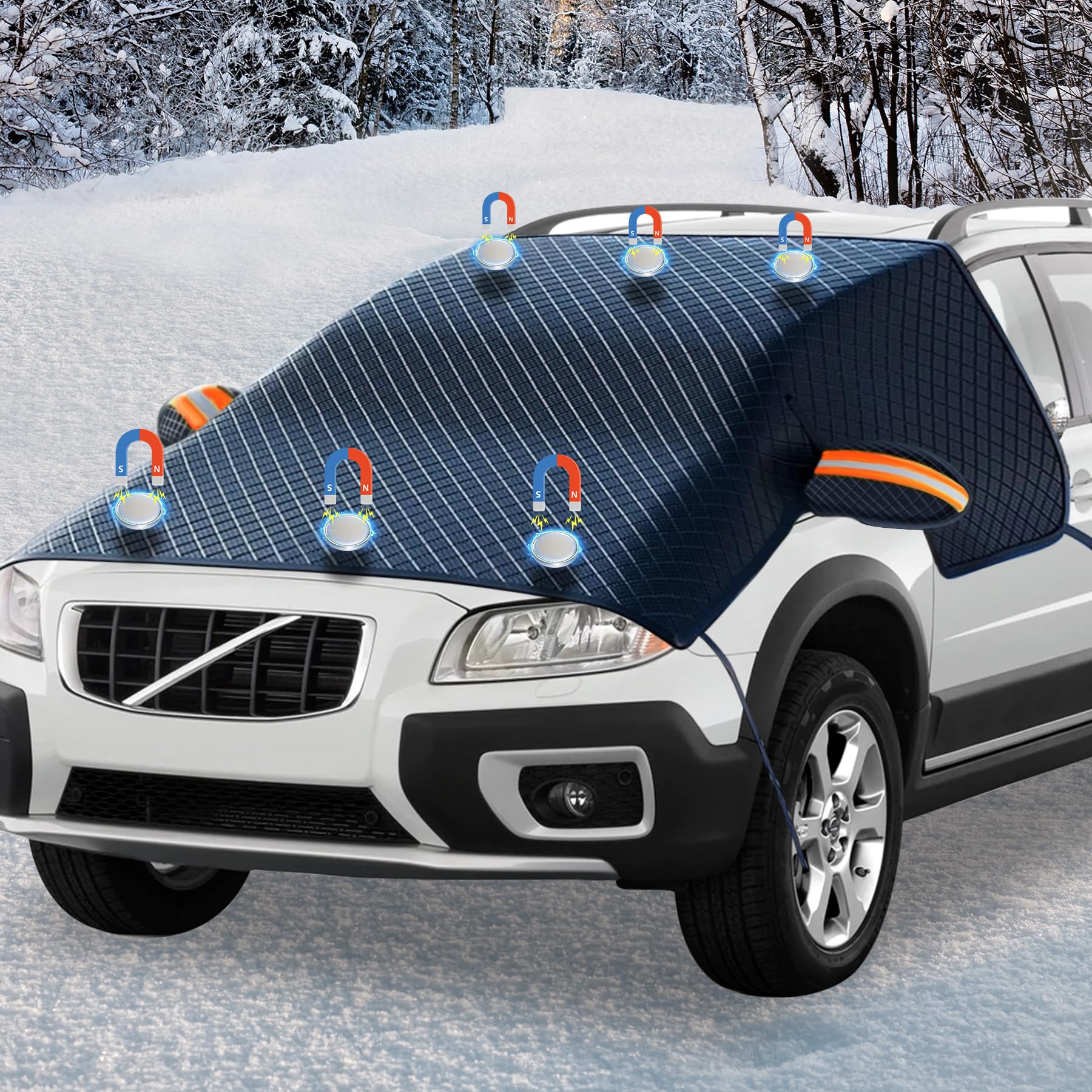 Couverture Pare Brise Voiture,Protection Pare Brise Hiver