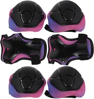 TEHAUX Protective Gear Set Knee Pads Wrist Guards Adjustable