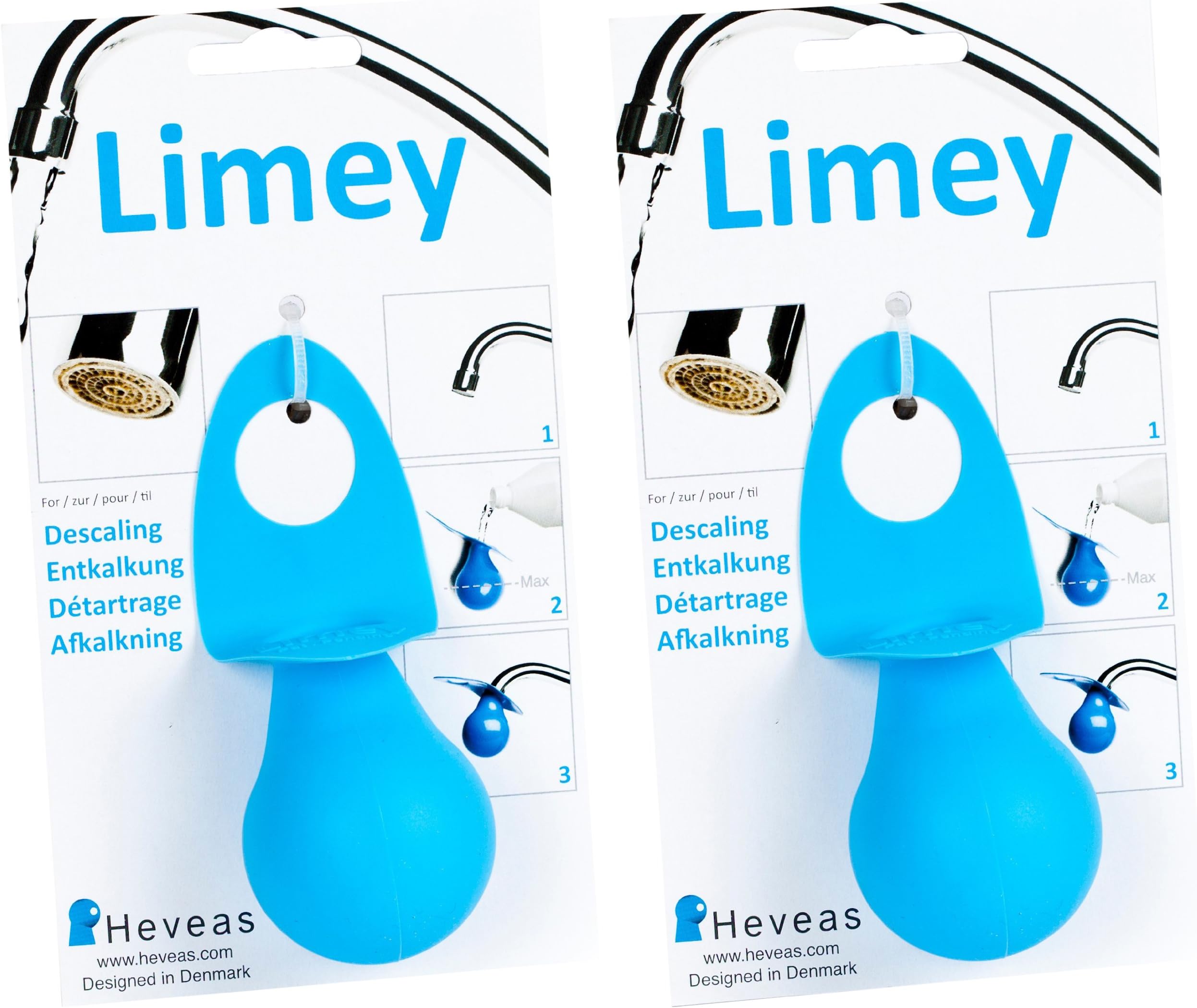Tap Descaling Gadget for Lime Scale Removal, Blue 2 packs