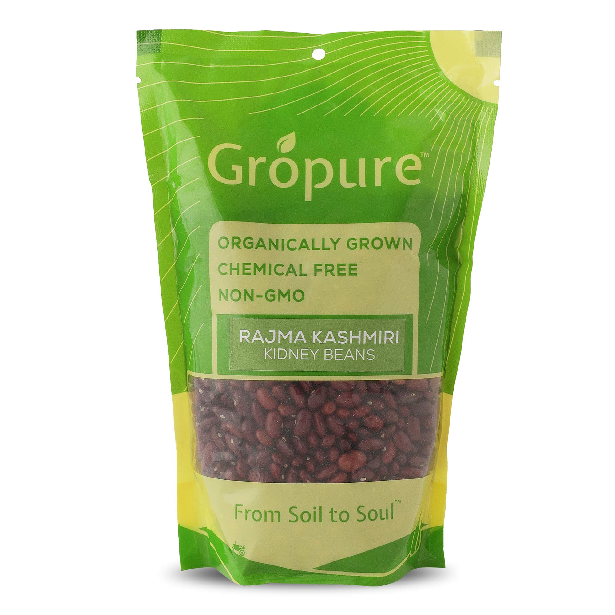 GroPure Organic: From Soil to Soul - Rajma - 450g I Red Kidney Beans I Jammu Rajma I Kashmiri Rajma I High Protein Pulses I Best Organic Pulses I Best Tasting Dals I Minimal processing done after harvest and hence all nutrients are preserved I Enjoy  (B0865V1J79) Amazon Price History, Amazon Price Tracker