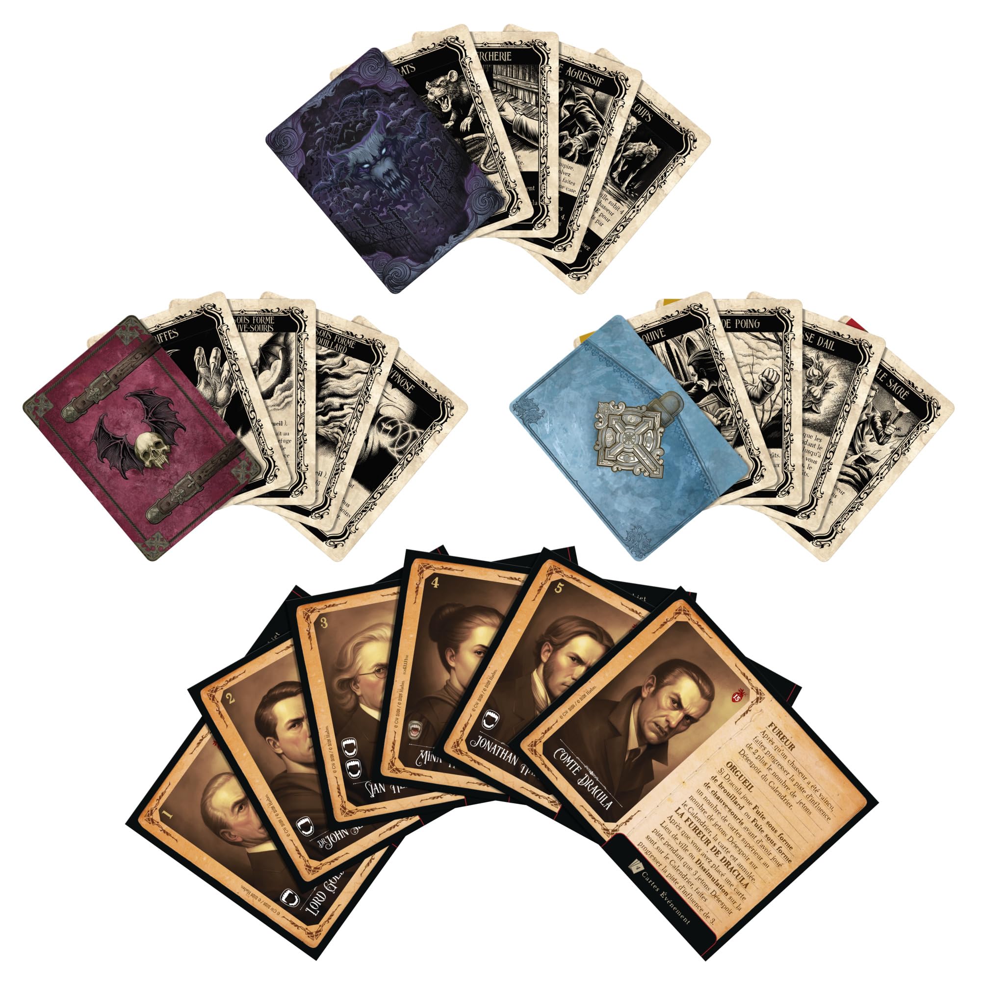 La Fureur de Dracula, 5a edizione | Gioco di deduzione e orrore gotico | Variante Rapide, Nuovo Cacciatore | 2-5 Giocatori | da 14 Anni - Versione italiana