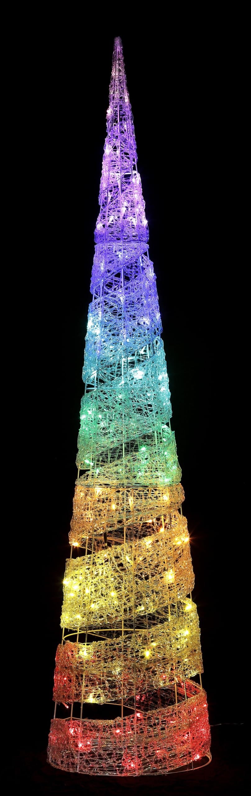 スパイラル ライト スパイラコーン Amazon.co.jp: LEDスパイラルコーンツリー210cm(レインボー