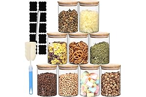 STARSIDE 16 oz Glass Food Storage Containers with Bamboo Lid