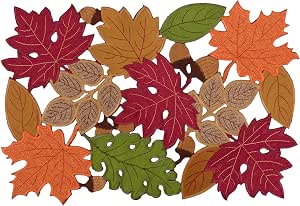 Simhomsen Embroidered Pumpkin Table Runner – Orange Fall & Thanksgiving Decor (14x120 Inches) | Polyester With Cut-Out Edges
