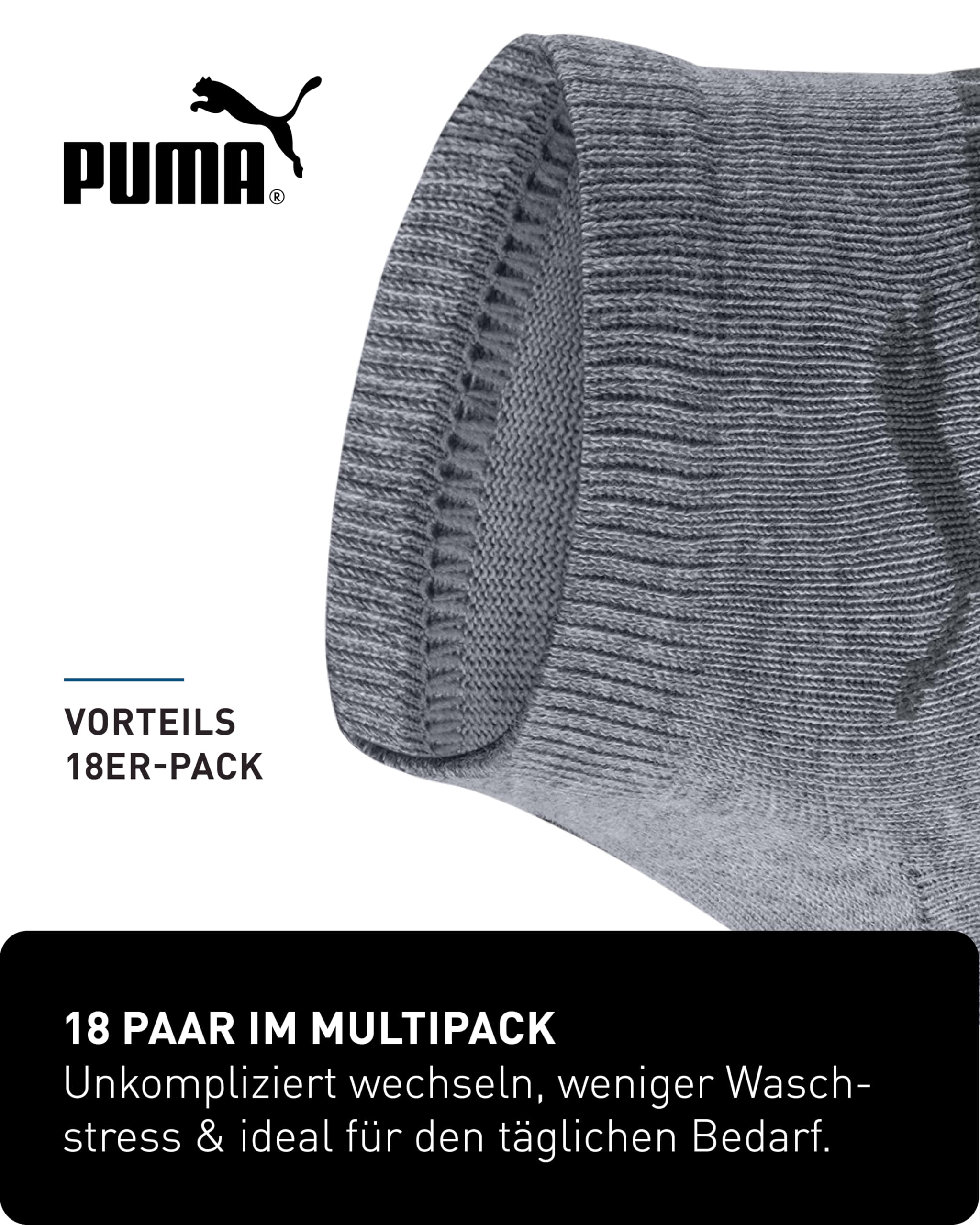 PUMA Skarpety do trampek, 18 par, Statement Edition, damskie i męskie