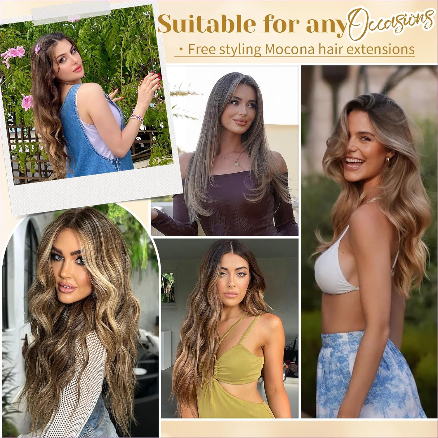 Clip in Hair Extensions Real Human Hair, 14 Inch 7pcs 70g/Pack - Ombre Chocolate Brown to Caramel Blonde, Soft Hair Extensions Real Human Hair Clip ins Straight for Women (14 Inch)