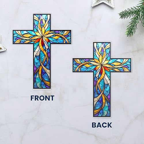Miniatura 4 de FLAGWIX Regalos cristianos para mujeres y hombres – Adornos de Navidad acrílicos 2025 – Regalos religiosos espirituales católicos para mujeres, Azul