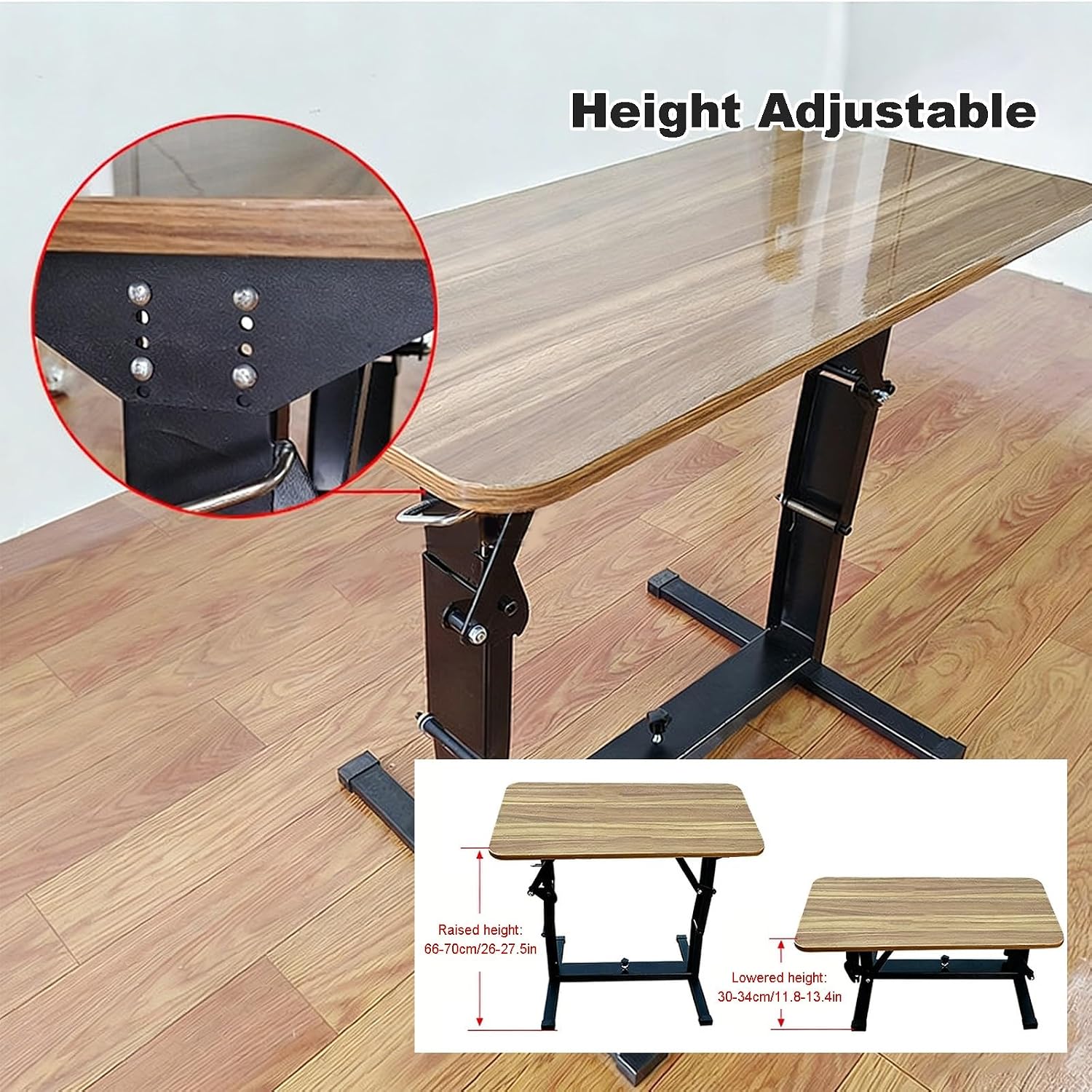 RV Dinette Table Base, Metal Folding Table Frame Adjustable Height, 550LBS Support for RV Camper Yacht Camping Patio