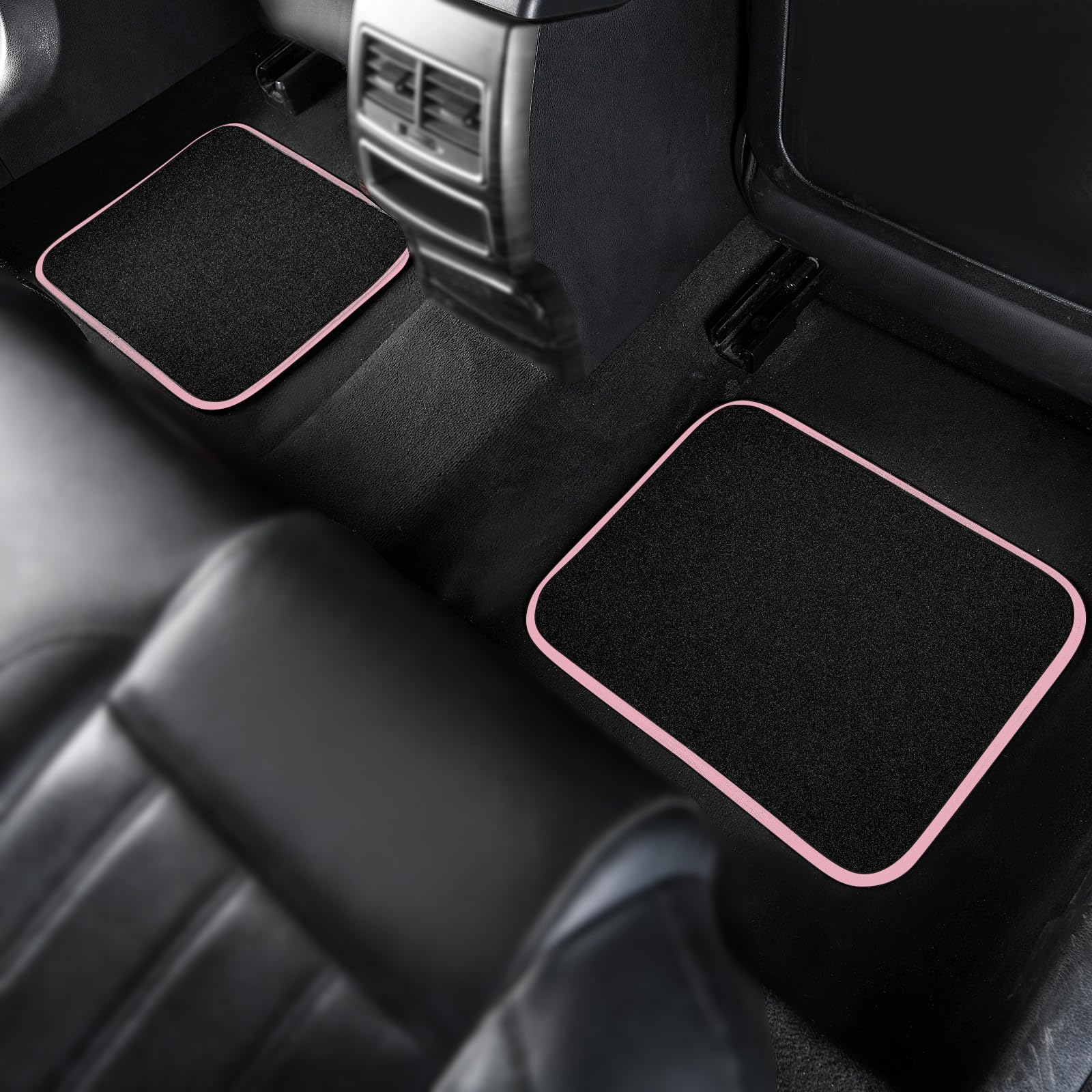 August Auto Universal Fit Pink and White Trim Design Carpet Car Floor Mats Fit for Sedan SUVs Truck — view 5