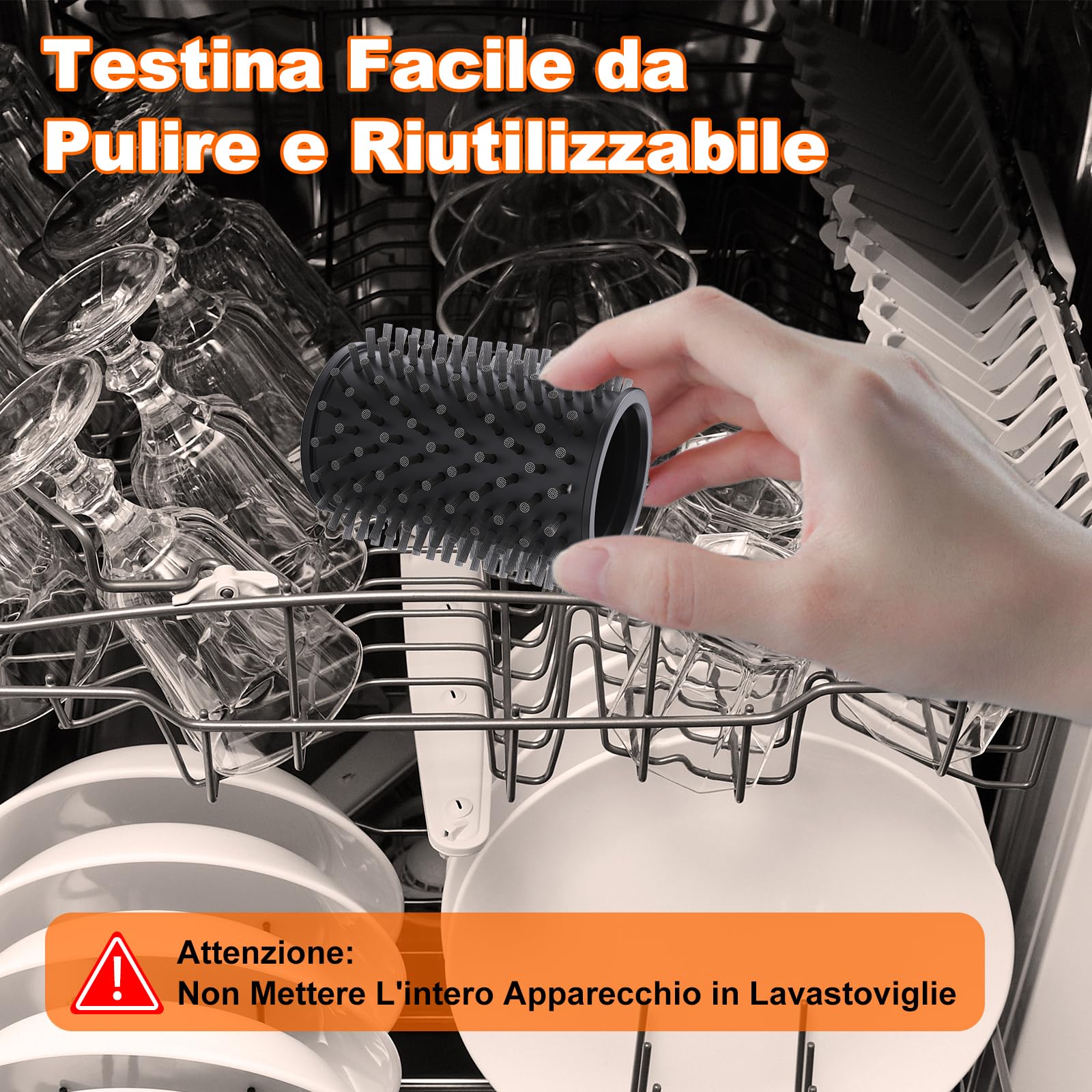 Spazzola Elettrica per Barbecue Ricaricabile, Doppia Velocità 590/1000 Giri, 2 Testine, LED, Nero