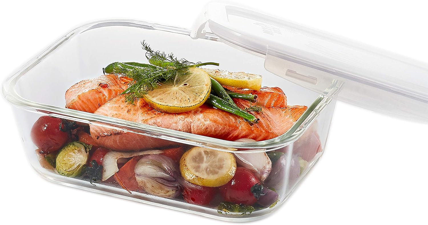 LOCK & LOCK Purely Better Glass Food Storage Container Set, 10 Piece, Clear