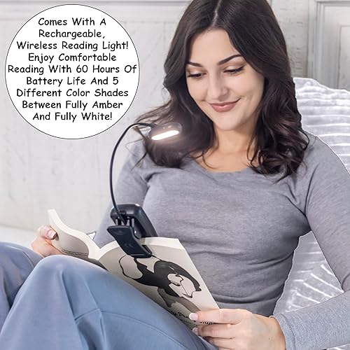 Miniatura 2 de Homie Almohada de lectura con soporte de muñeca, tiene reposabrazos y soporte de espalda para descansar en cama, descansar, leer, trabajar en