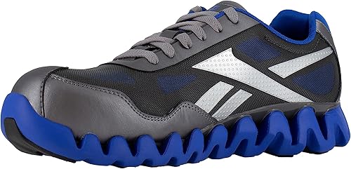 Miniatura 4 de Reebok Work - Zapatos deportivos de seguridad para el trabajo con cremallera y puntera compuesta para mujer, color naranja, plateado