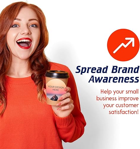 Vista 480 de DayStar Custom Signs & Design - 100 adhesivos de vinilo personalizables, con texto, imagen, diseño y logotipo; adhesivos para logotipo de embalaje