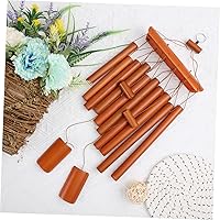 Vista 7 de VICASKY Carillón de viento decorativo de bambú de 10 tubos para relajar la música, colgante para el hogar, adorno calmante y melodioso regalo