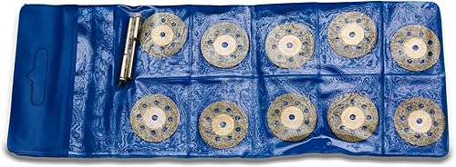 Disco de sierra de rueda de corte con revestimiento de diamante de 1 pulgada y 0.984 in, vástago de 18 pulgadas para Dremel y otras herramientas