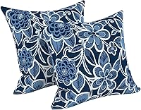 Vista 135 de LVTXIII - Juego de fundas para cojines de sofá, patio o sillón de exteriores, cuadradas y decorativas, 2 unidades de 16" x 16", sin relleno