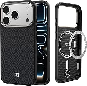 BENKS Magnetisch Hoesje voor iPhone 17 Pro Compatibel met MagSafe, Ultradun en Lichtgewicht, Gemaakt van DuPont Kevlar 600D 1000D Aramidevezel, Aurora ArmorAir
