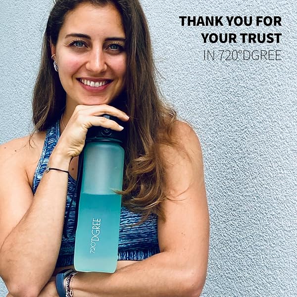 720°DGREE Gourde, Bouteille d’Eau “uberBottle“ +Tamis-Fruits – 350ml, 500ml, 650ml, 1l, 1,5l, 2l - Sans BPA, Étanche, Anti-Fuite, Réutilisable, Légère - Idéal pour École, Sport, Fitness, Gym, Travail - 4
