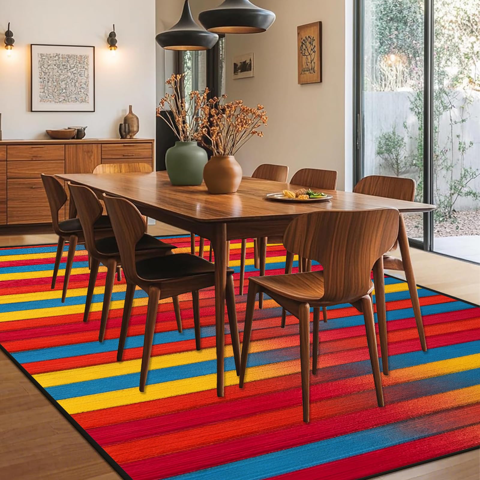 Teppich Läufer Flur Modern, Teppich Waschbar rutschfest, Wohnzimmer Teppich, Für Wohnzimmer, Flur, Küche, 80x300CM