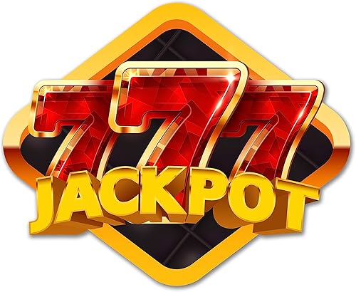 Triple 777 Jackpot Sticker  Calcomanía de casino para decoración del hogar, pared, ventana, coche (3 x 2.5 pulgadas)