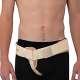 URIEL Right Side Hernia Belts for Men - Inguinal Hernia Belt for Men, Pre and Post Surgery Truss, Size Medium, Cream (35.3-39.5 Inches)