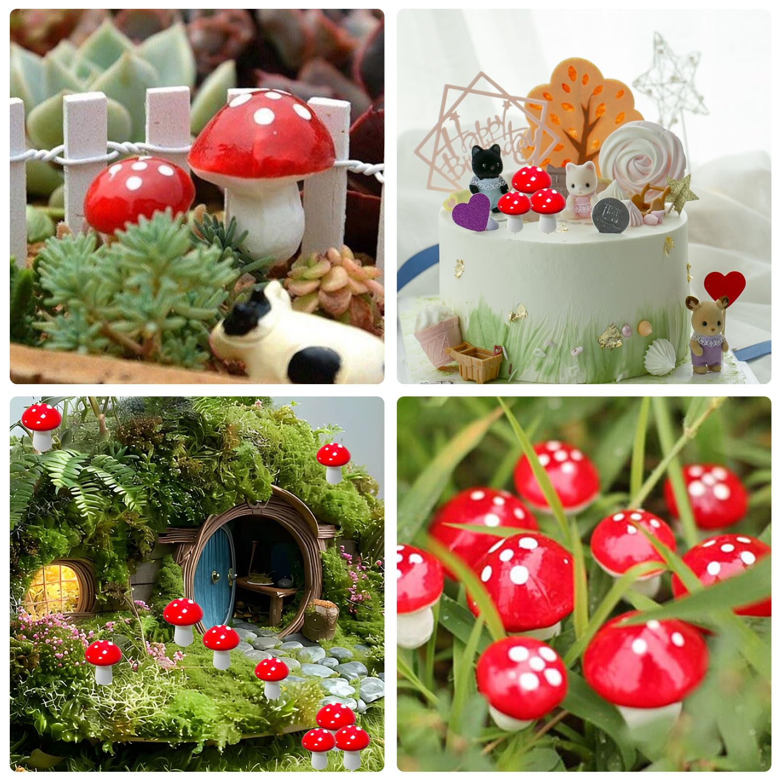 Mini Champignons Miniatures,50 Pièces,mousse De Jardin Féerique