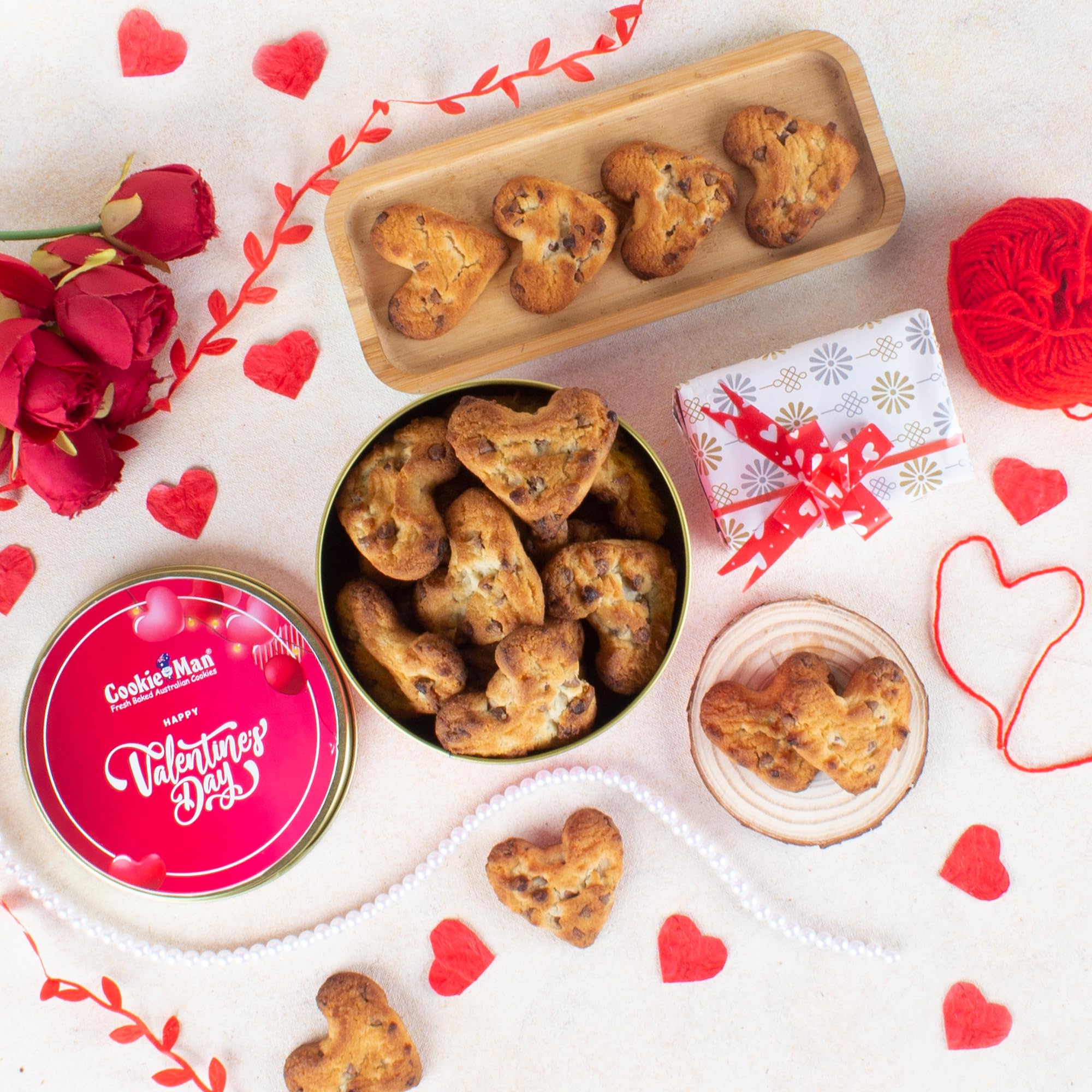 CookieMan Heart-Shaped Choco Chip Cookies – 300g | Share the Love