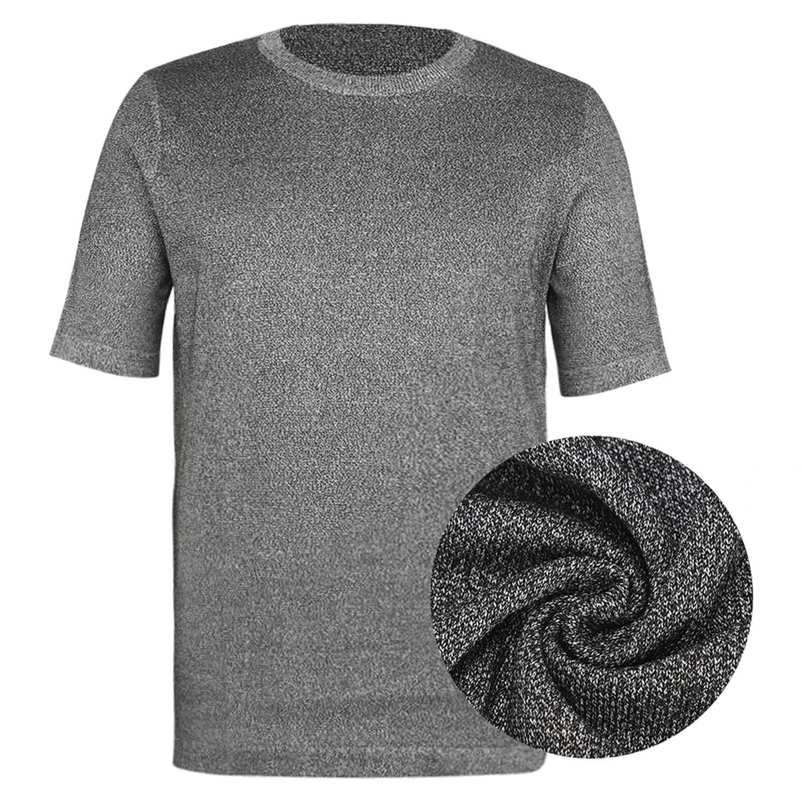 Schnittf Schutzshirt der Stufe 5, kurzärmelig, Rundhalsausschnitt, schnittfest, mit, Sicherheitsoberteil, Schutzausrüstung Durchstichfest(XL)