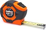 Crescent Lufkin 3/4" x 5m/16' P1000 Series Hi-Viz Orange SAE/Metric Yellow Clad A30 Blade Power Return Tape Measure - PHV1035CMEN , Black